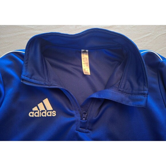 Adidas Blue 1/4 Zip Track Jacket, Men's size Large, L, Excellent Condition - Picture 5 of 8